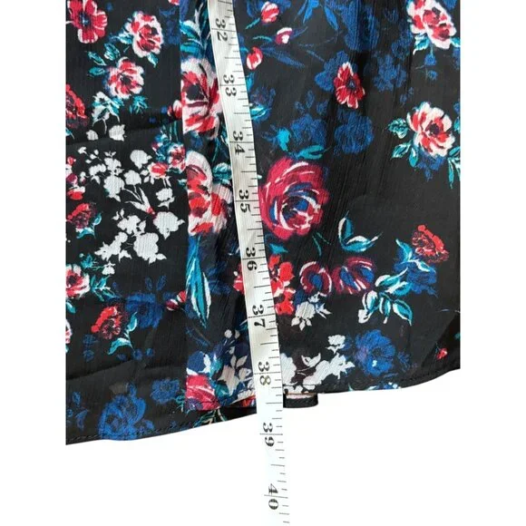 DKNY Women's Shear Floral Long Sleeve Dress - Picture 5 of 6